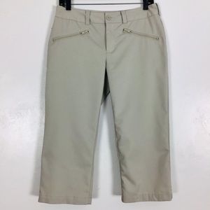 Fila Sport Golf Cropped Capri Pants Tan Khaki Crop